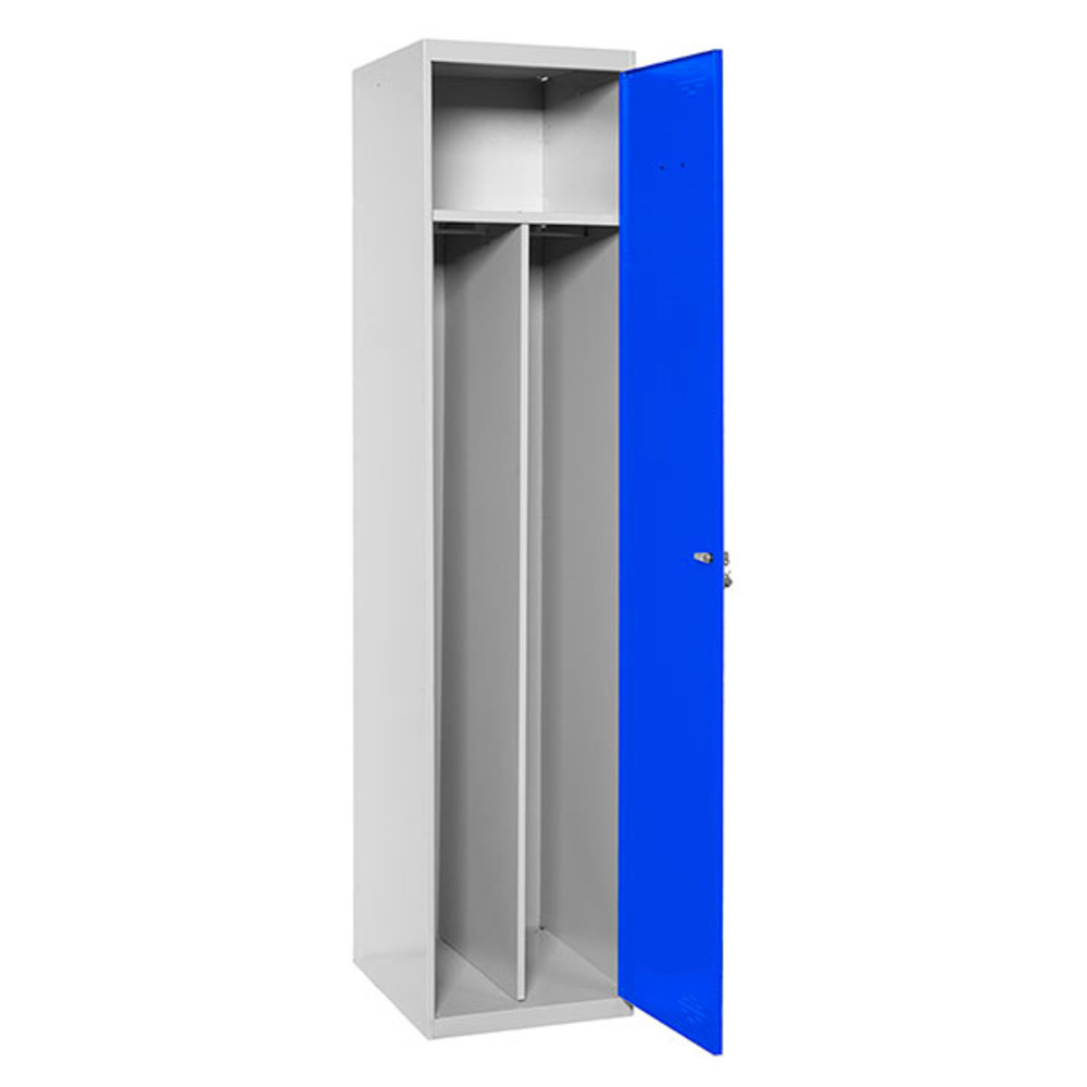 Vestiaire métallique monté 1800x500x500 - 1 niveau Gris/Bleu - SIMON RACK - 8425437067563