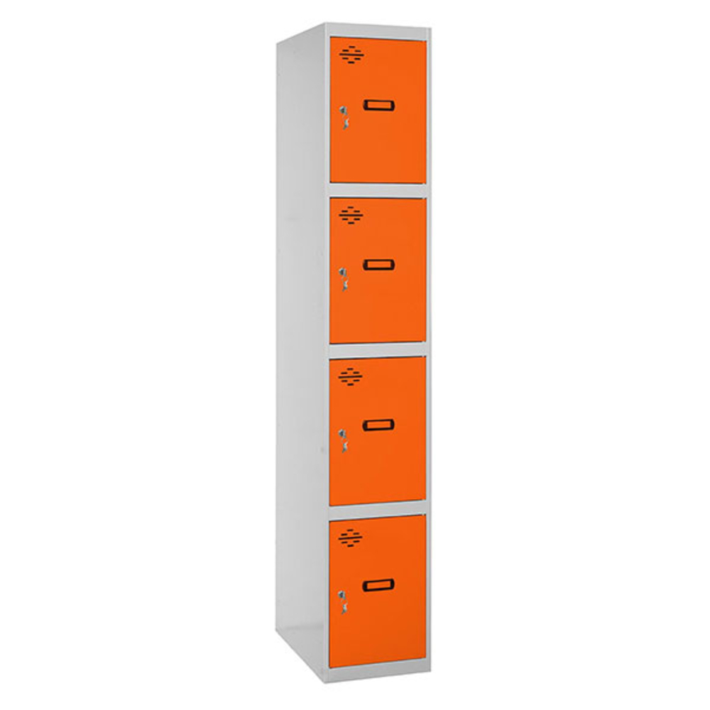Vestiaire métallique monté 1800x300x500 - Gris/Orange - SIMON RACK - 8425437068003