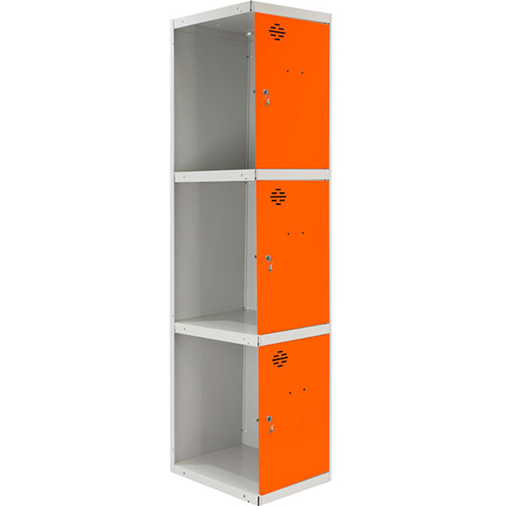 Vestiaire métallique 1800x300x500 - Gris/Orange - SIMON RACK - 8425437068157