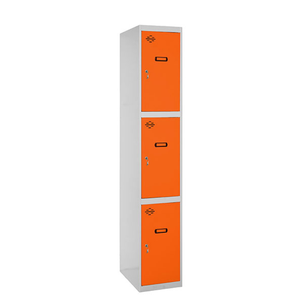 Vestiaire métallique 1800x400x500 - Gris/Orange - SIMON RACK - 8425437068164