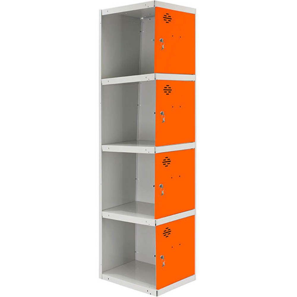 Vestiaire métallique 1800x300x500 - Gris/Orange - SIMON RACK - 8425437068195
