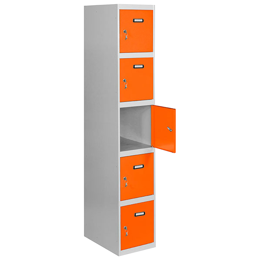 Vestiaire métallique 1800x300x500 - Gris/Orange - SIMON RACK - 8425437068225