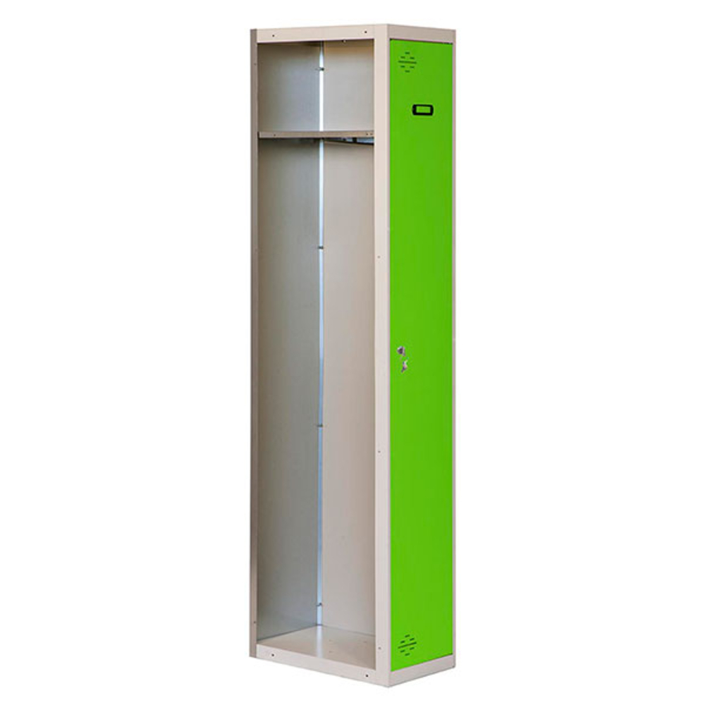 Vestiaire métallique 1800x300x500 - 1 niveau Gris/Vert - SIMON RACK - 8425437068522