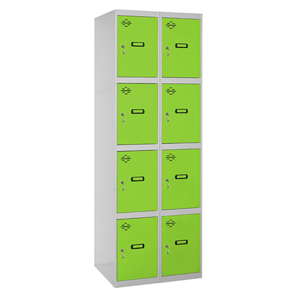 Vestiaire métallique monté 1800x800x500 - Gris/Vert - SIMON RACK - 8425437068782