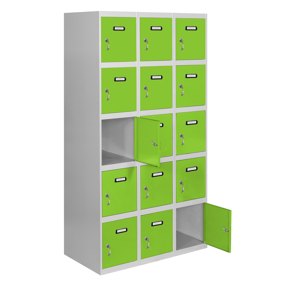 Vestiaire métallique monté 1800x900x500 - Gris/Vert - SIMON RACK - 8425437068829