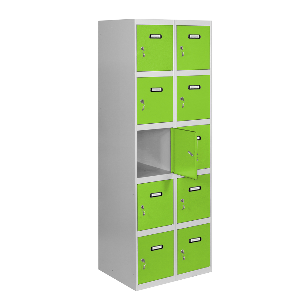 Vestiaire métallique monté 1800x800x500 - Gris/Vert - SIMON RACK - 8425437068850