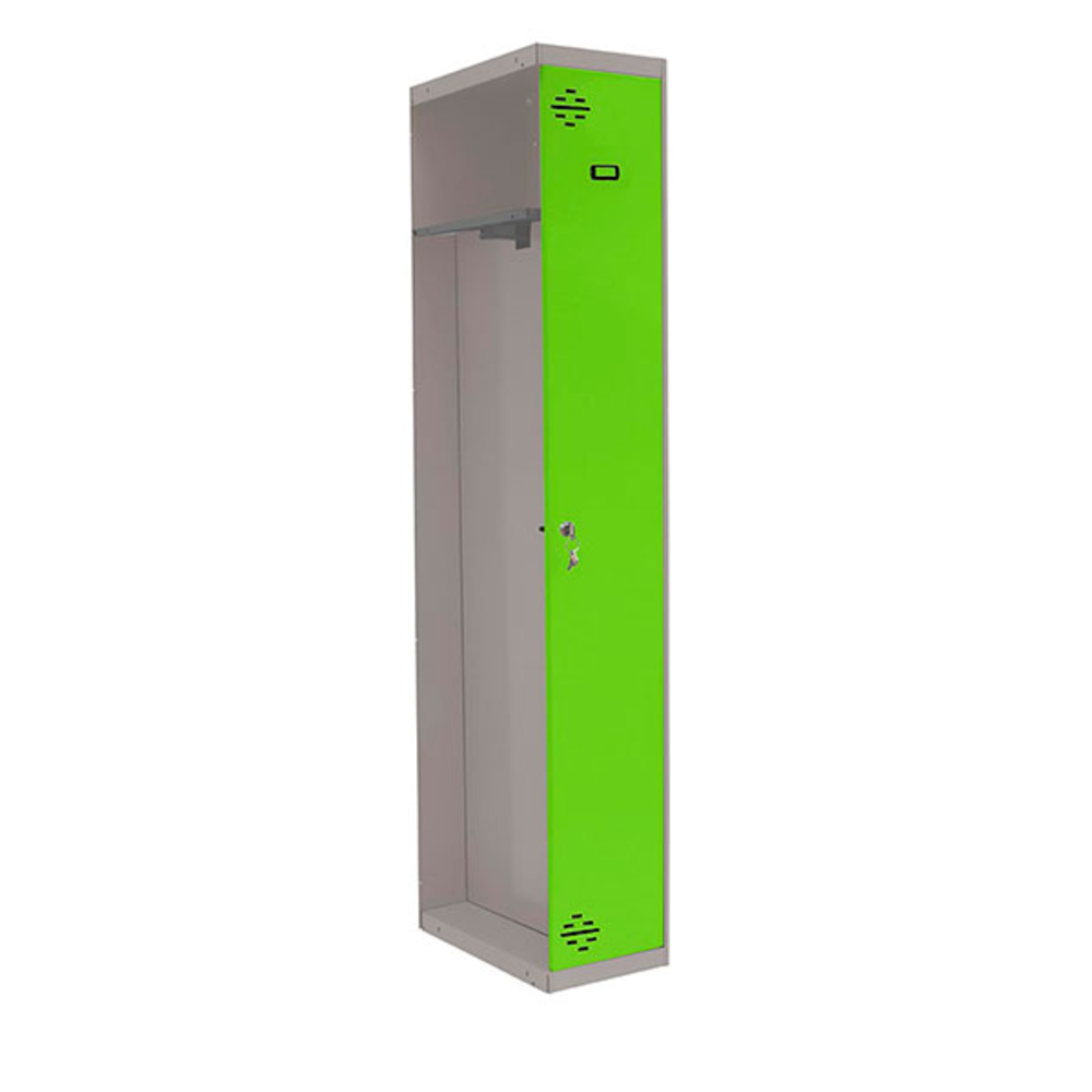 Vestiaire métallique 1800x400x500 - 1 niveau Gris/Vert - SIMON RACK - 8425437069062