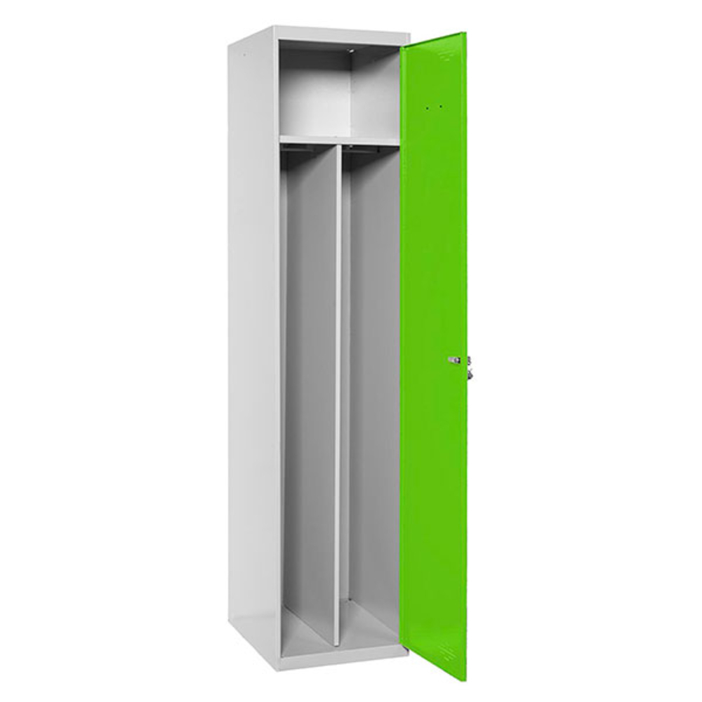 Vestiaire métallique 1800x500x500 - 1 niveau Gris/Vert - SIMON RACK - 8425437069079