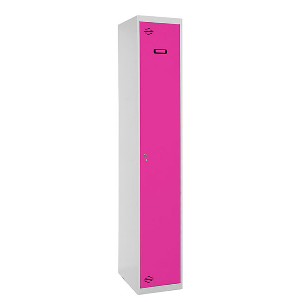 Vestiaire métallique 1800x400x500 - 1 niveau Gris/Rose - SIMON RACK - 8425437069260