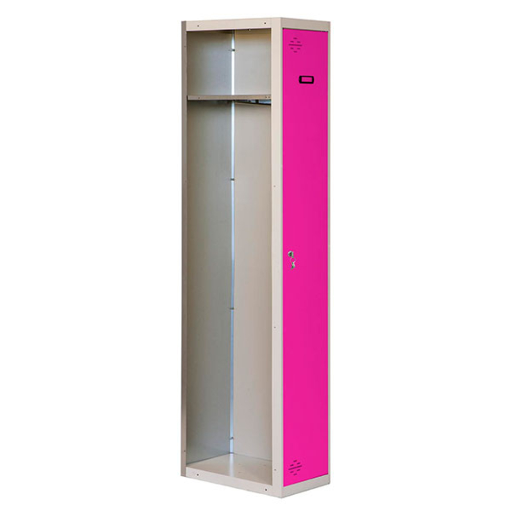 Vestiaire métallique 1800x400x500 - 1 niveau Gris/Rose - SIMON RACK - 8425437069277