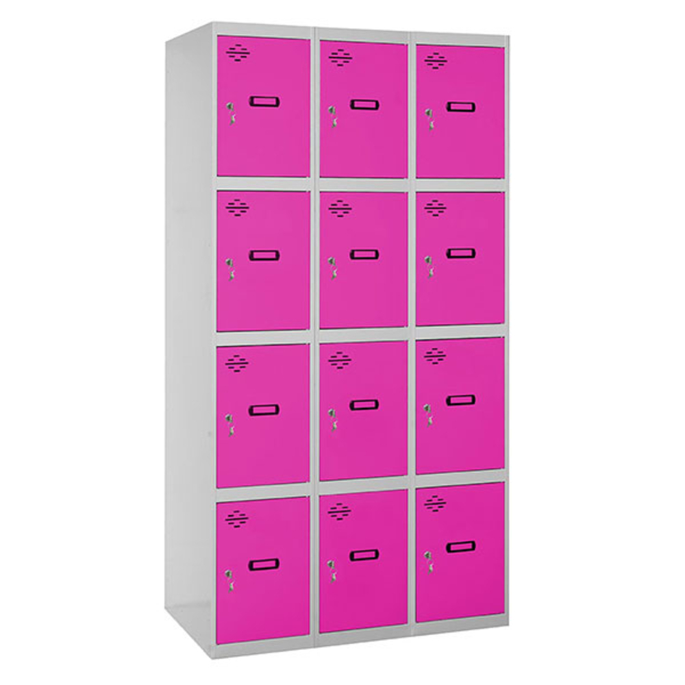 Vestiaire métallique monté 1800x900x500 - Gris/Rose - SIMON RACK - 8425437069482