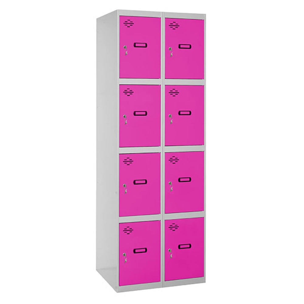 Vestiaire métallique monté 1800x800x500 - Gris/Rose - SIMON RACK - 8425437069512
