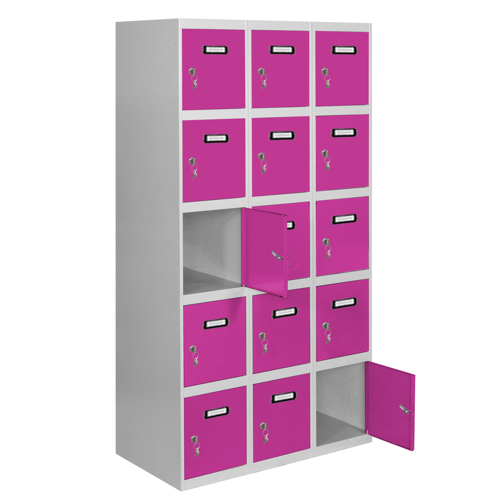 Vestiaire métallique monté 1800x1200x500 - Rose - SIMON RACK - 8425437069598