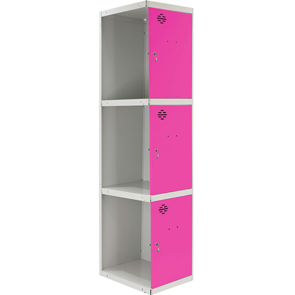 Vestiaire métallique 1800x300x500 - Gris/Rose - SIMON RACK - 8425437069611