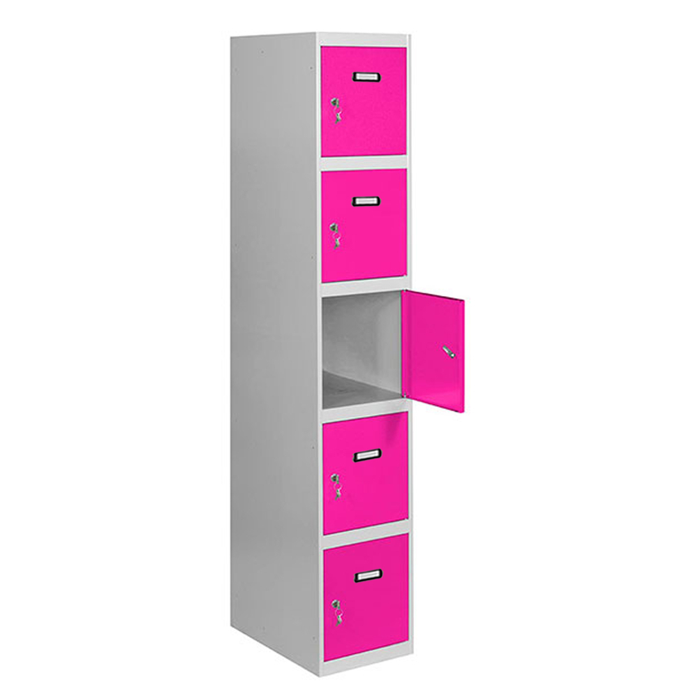 Vestiaire métallique 1800x300x500 - Gris/Rose - SIMON RACK - 8425437069680