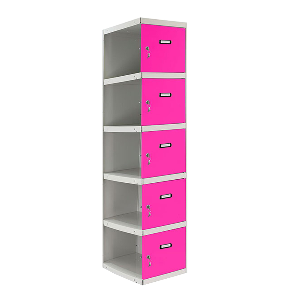 Vestiaire métallique 1800x300x500 - Gris/Rose - SIMON RACK - 8425437069697