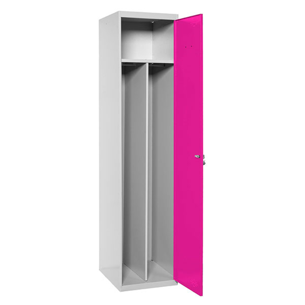 Vestiaire métallique monté 1800x400x500 - 1 niveau Gris/Rose - SIMON RACK - 8425437069727