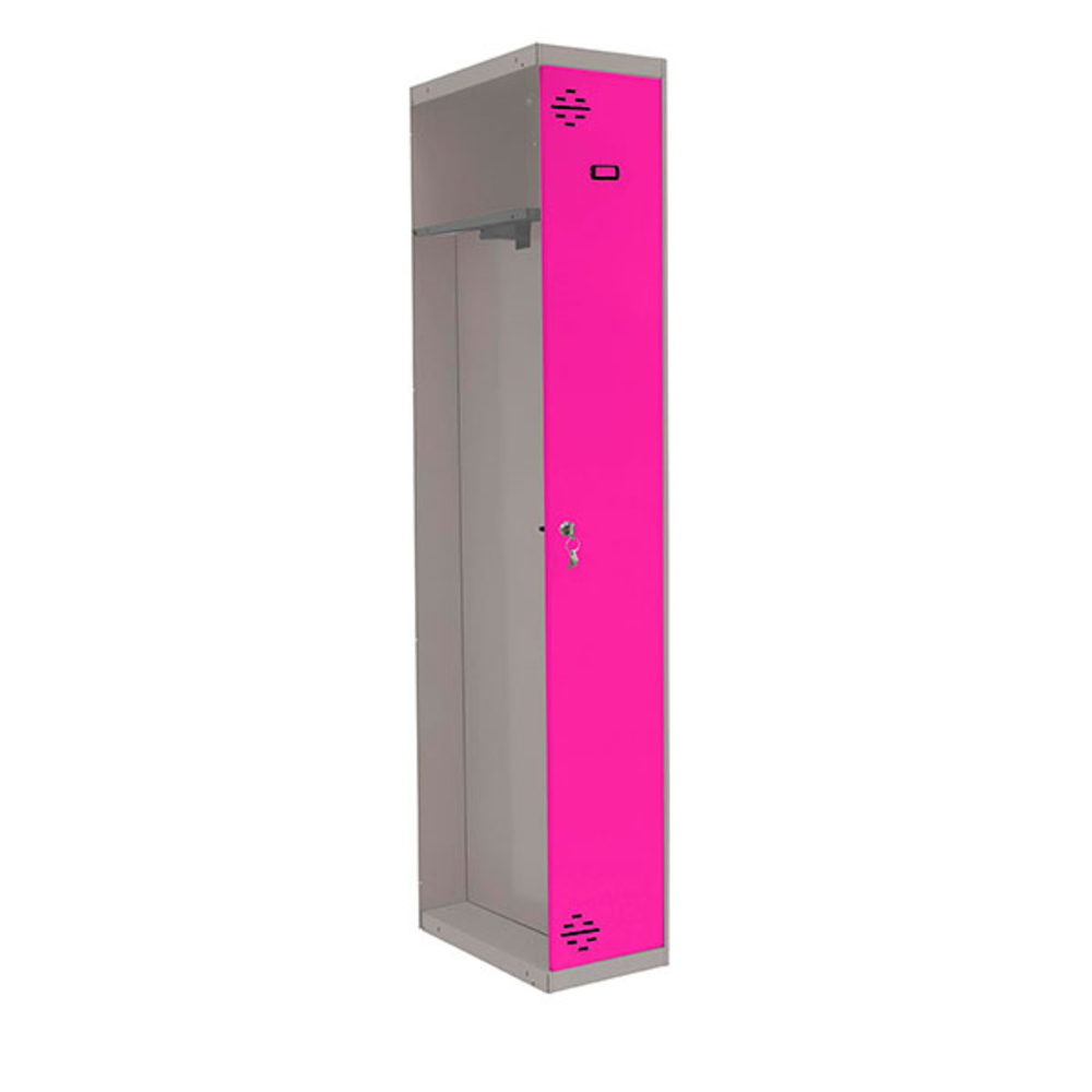 Vestiaire métallique 1800x500x500 - 1 niveau Gris/Rose - SIMON RACK - 8425437069819