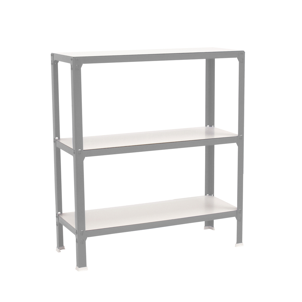 Rayonnage intérieur 900x800x300 - 3 niveaux Gris/Blanc - SIMON RACK - 8425437069949
