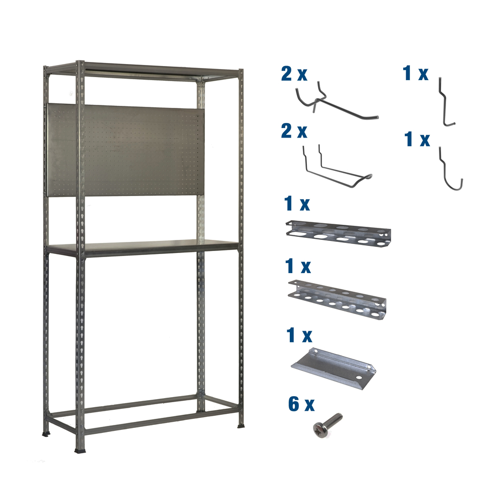 Rayonnage pour garage auto - 2000x1000x400 - Galvanisé - SIMON RACK - 8425437072253