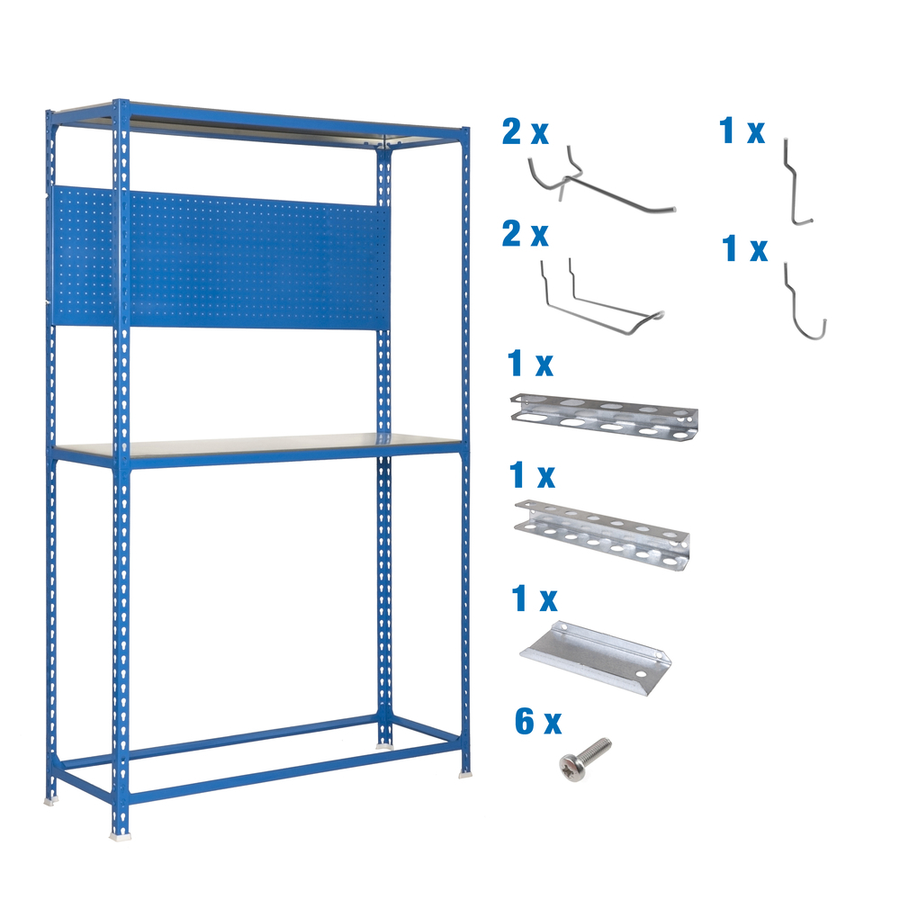 Rayonnage pour garage auto - 2000x1000x400 - Bleu - SIMON RACK - 8425437072277