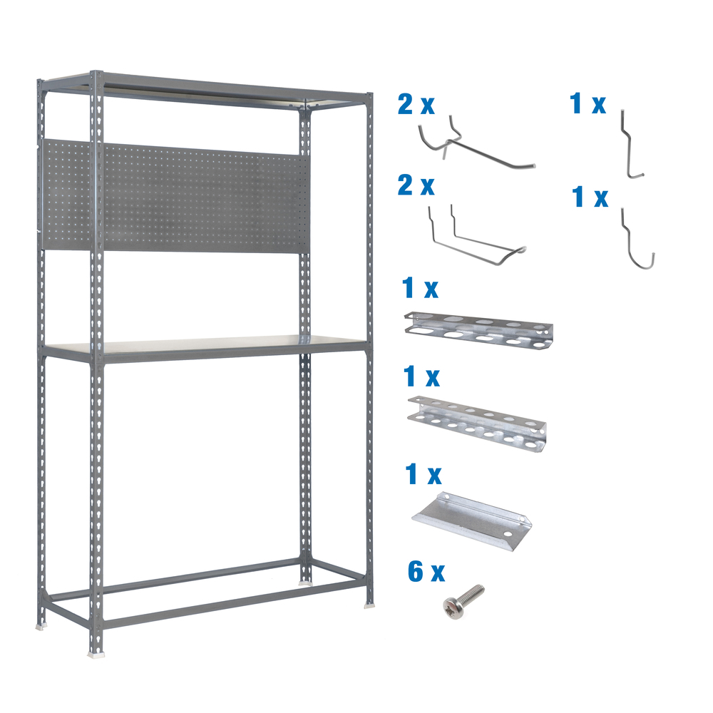 Rayonnage pour garage auto - 2000x1200x400 - Gris - SIMON RACK - 8425437072284