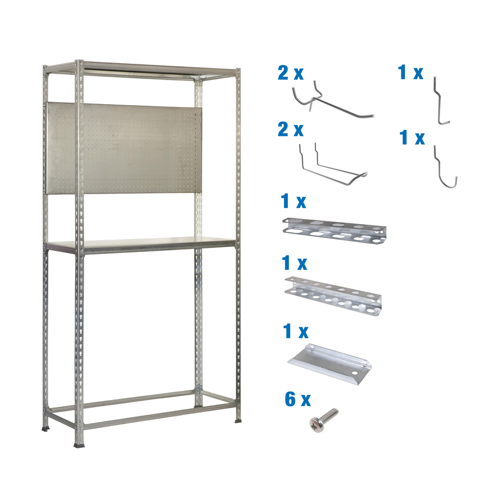 Rayonnage pour garage auto - 2000x1200x400 - Galvanisé - SIMON RACK - 8425437072291