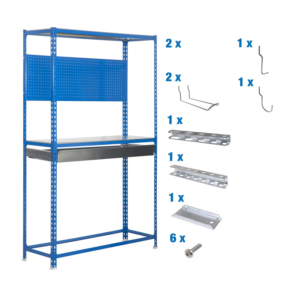 Rayonnage pour garage auto - 2000x1000x400 - Bleu - SIMON RACK - 8425437072338