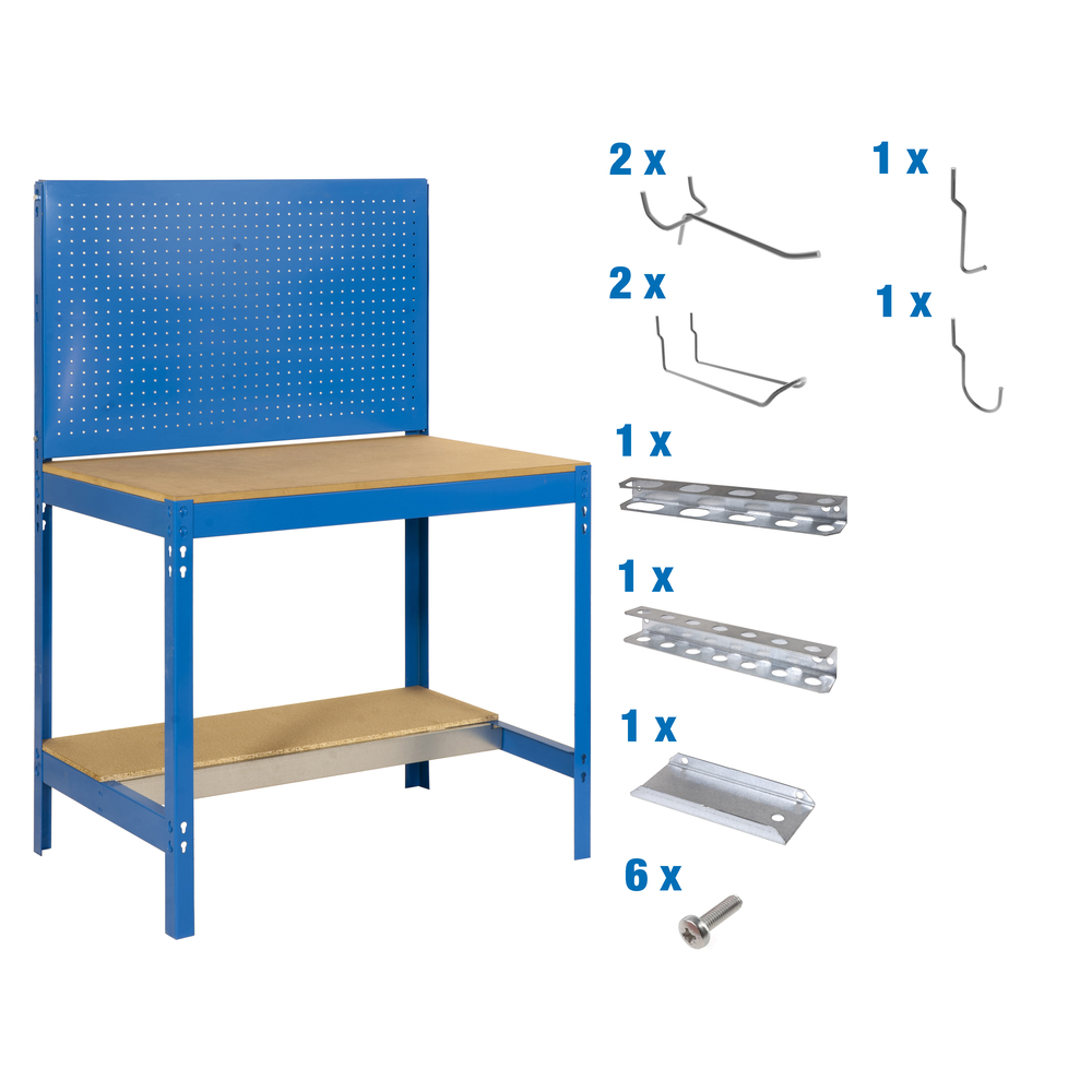 Kit établi Bricolage - 1445x910x610 - Bleu - SIMON RACK - 8425437072390