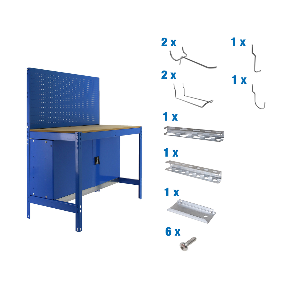 Kit établi Bricolage - 1445x1210x610 - Bleu - SIMON RACK - 8425437072581