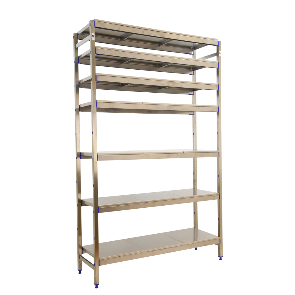 Rayonnage métal inox charge légère 2000x860x500 - 7 niveaux - SIMON RACK - 8425437073724