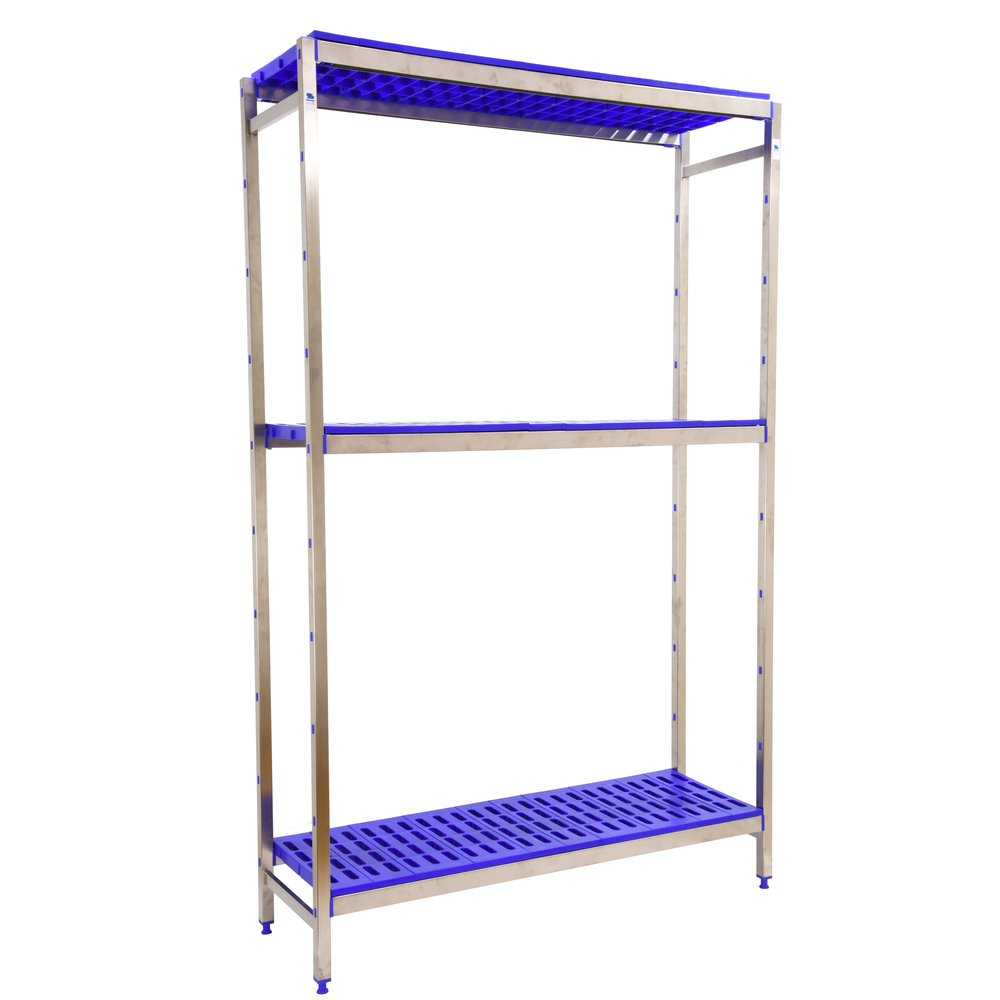 Rayonnage métal inox charge légère 2000x1260x400 - 3 niveaux - SIMON RACK - 8425437074813