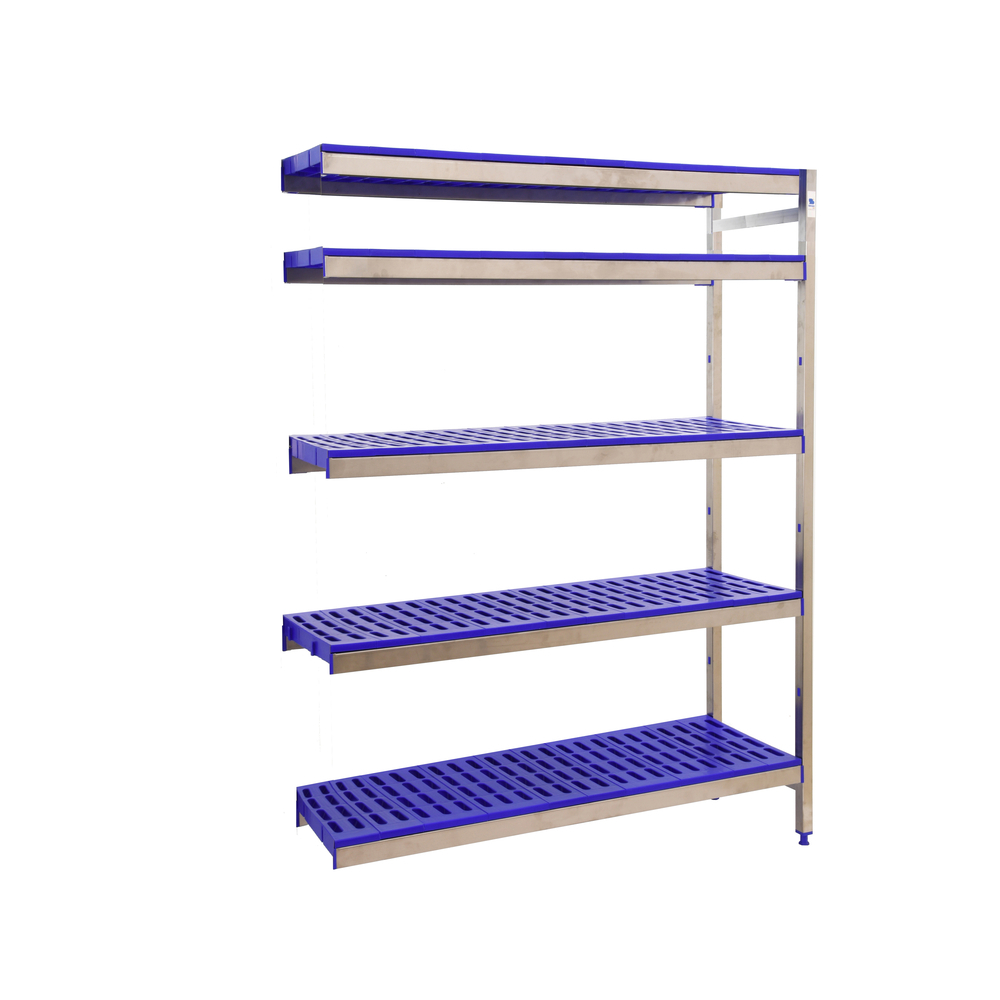 Rayonnage métal inox charge légère 1600x1660x500 - 5 niveaux - SIMON RACK - 8425437075506