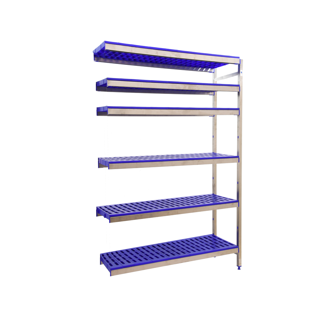 Rayonnage métal inox charge légère 1600x860x400 - 6 niveaux - SIMON RACK - 8425437075513