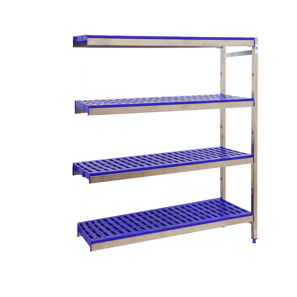 Rayonnage métal inox charge légère 2000x1260x400 - 4 niveaux - SIMON RACK - 8425437075650