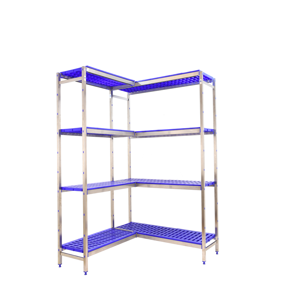 Rayonnage métal inox charge légère 2000x1360x500 - 4 niveaux - SIMON RACK - 8425437076121