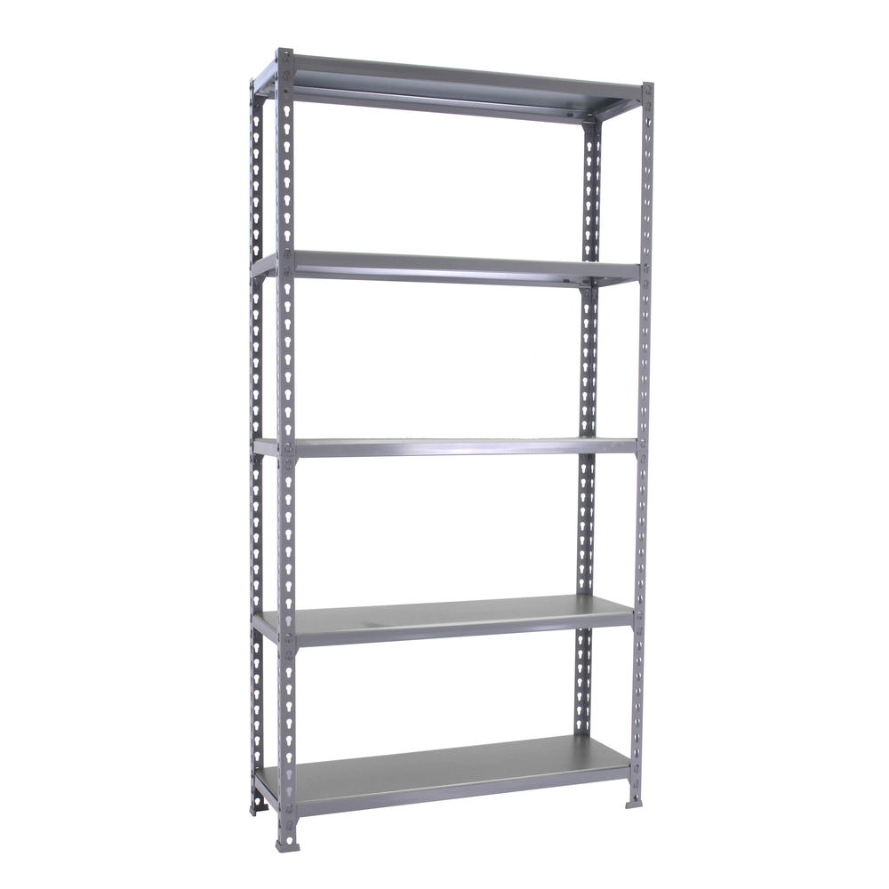 Rayonnage métallique léger sans vis 2000x1200x300 - 5 niveaux Gris - SIMON RACK - 8425437076886