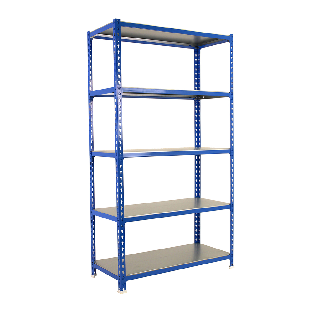 Rayonnage métallique léger sans vis 2000x1200x400 - 5 niveaux Bleu - SIMON RACK - 8425437076909