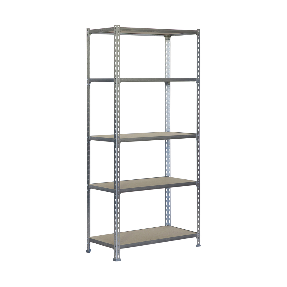 Rayonnage bois-métal léger sans vis 2000x1200x400 - 5 niveaux Bois - SIMON RACK - 8425437077548