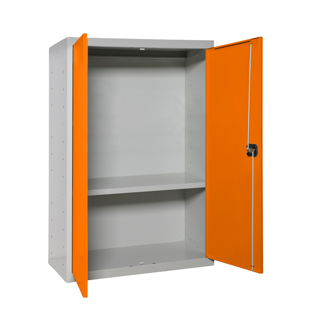 Vestiaire métallique monté 900x800x400 - 1 niveau Gris/Orange - SIMON RACK - 8425437079399