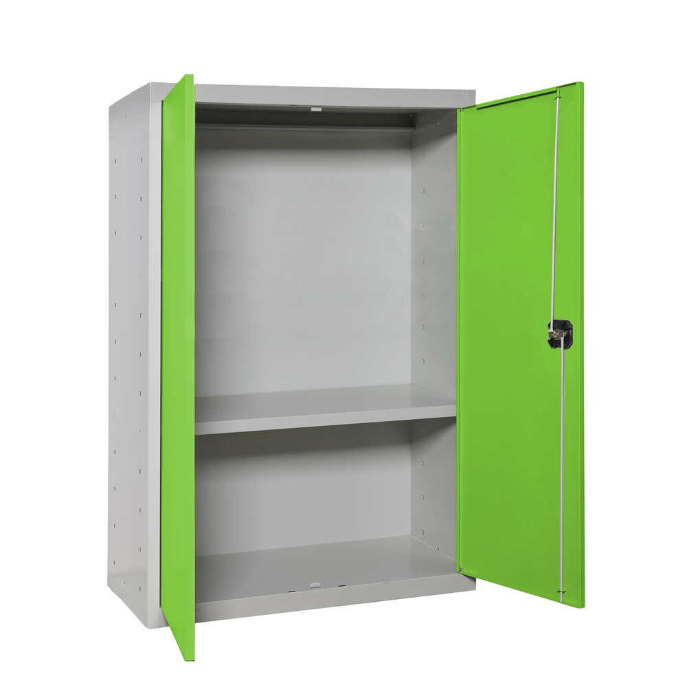 Vestiaire métallique 900x800x400 - 1 niveau Gris/Vert - SIMON RACK - 8425437079450