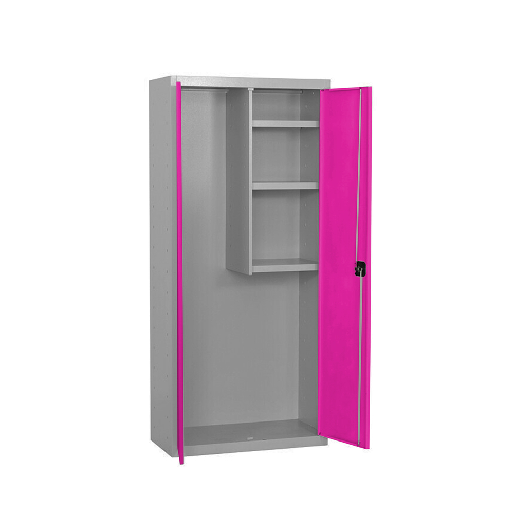 Vestiaire métallique monté 1800x600x400 - Gris/Rose - SIMON RACK - 8425437079481