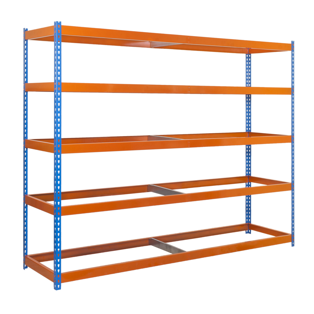 Étagère charge moyenne 500 à 600kg - 2000x2100x600 - 5 niveaux Bleu/Orange - SIMON RACK - 8425437081347