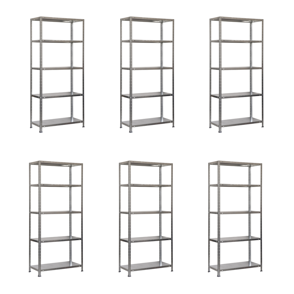 Rayonnage métallique léger à vis 1800x900x400 - 5 niveaux Galvanisé - SIMON RACK - 8425437082160