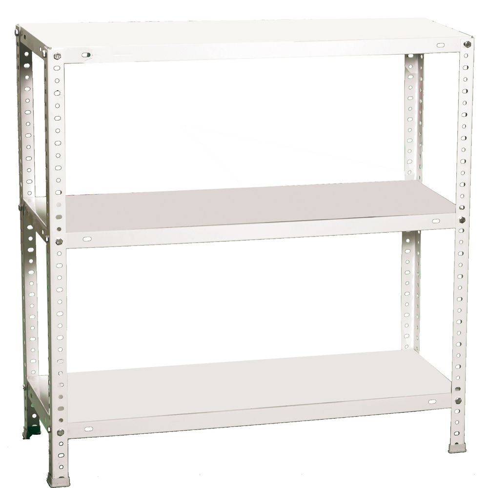 Rayonnage métallique léger à vis 1000x800x300 - 3 niveaux Blanc - SIMON RACK - 8425437083785