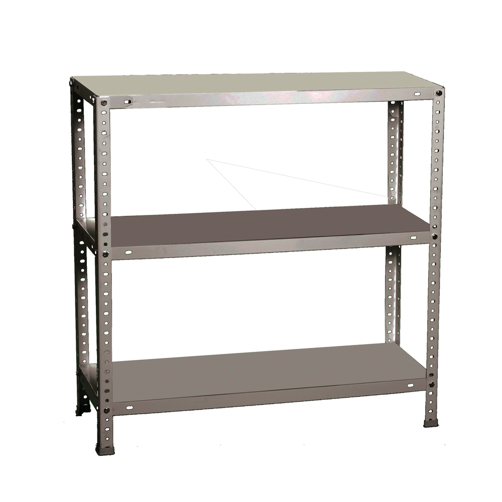 Rayonnage métallique léger à vis 900x800x400 - 3 niveaux Gris - SIMON RACK - 8425437084553