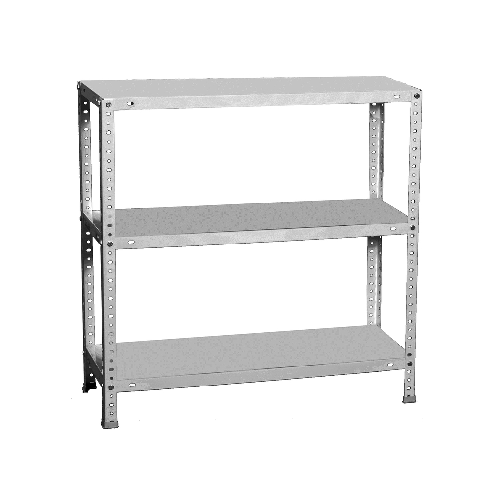 Rayonnage métallique léger à vis 1000x800x500 - 3 niveaux Galvanisé - SIMON RACK - 8425437084577