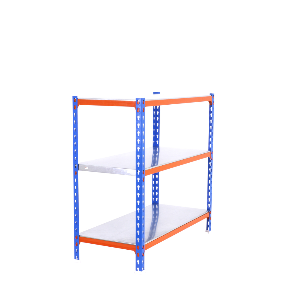 Rayonnage métallique léger sans vis 1000x900x400 - 3 niveaux Bleu/Orange - SIMON RACK - 8425437085055