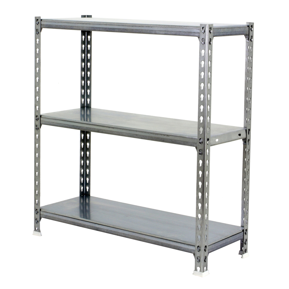 Rayonnage métallique léger sans vis 1000x800x500 - 3 niveaux Galvanisé - SIMON RACK - 8425437085277