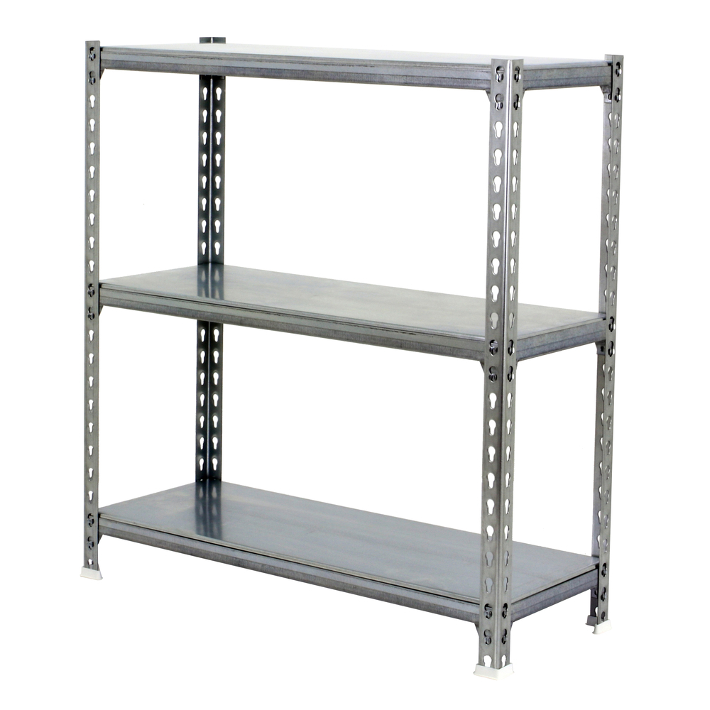 Rayonnage métallique léger sans vis 1000x1100x500 - 3 niveaux Galvanisé - SIMON RACK - 8425437085574